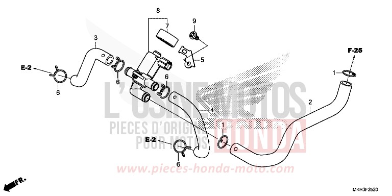 LUFTEINSPRITZ-STEUERVENTIL von CBR1000RR "Fireblade" MAT PEARL MORION BLACK (NHC33) von 2020